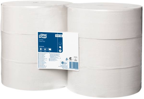 TORK 120160 Jumbo Toilettenpapier Universal - 1-lagig Natur - T1
