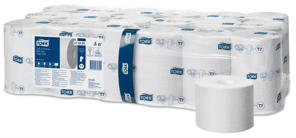 TORK 472585 weiches hülsenloses Midi Toilettenpapier Premium – 2-lagig Weiß - T7