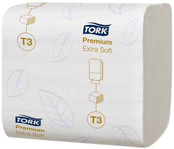TORK 114276 extra weiches Einzelblatt Toilettenpapier Premium Weiß -System T3